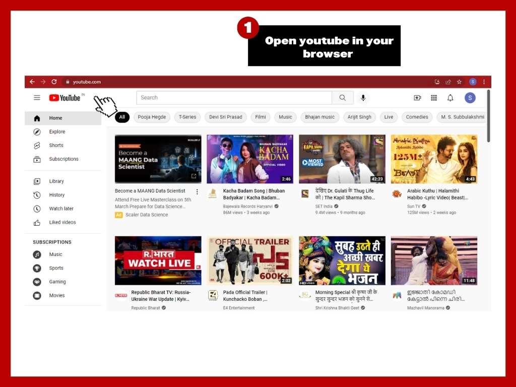 Steps on how to clear your YouTube history